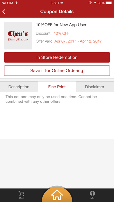 How to cancel & delete Chen's Chinese restaurant from iphone & ipad 4