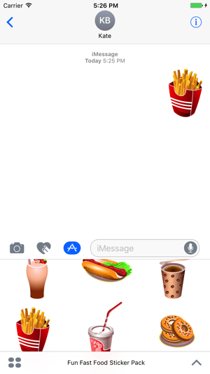 Fun Fast Food Sticker Pack for Messaging(圖2)-速報App