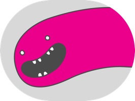 Bright and bold creature characters from designer, Sarah Kuehnle