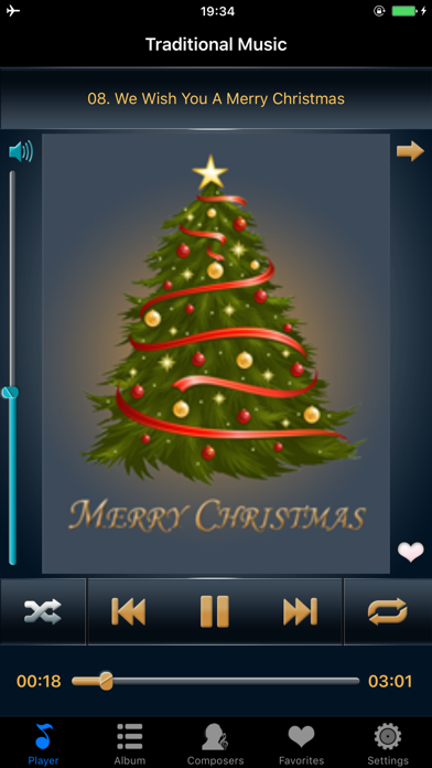 christmas music songs - fm radio list player screenshot 2