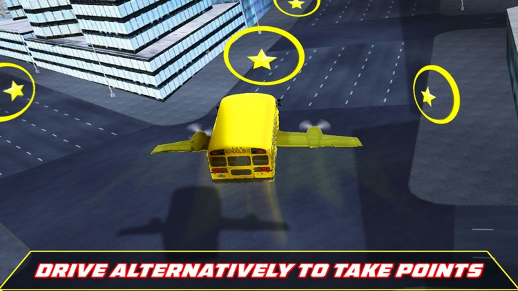 Flying School Bus - 3D Simulator screenshot-3