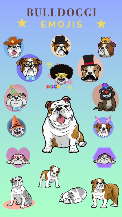 Bulldoggi Emojis - English Bulldog Emoji Stickers