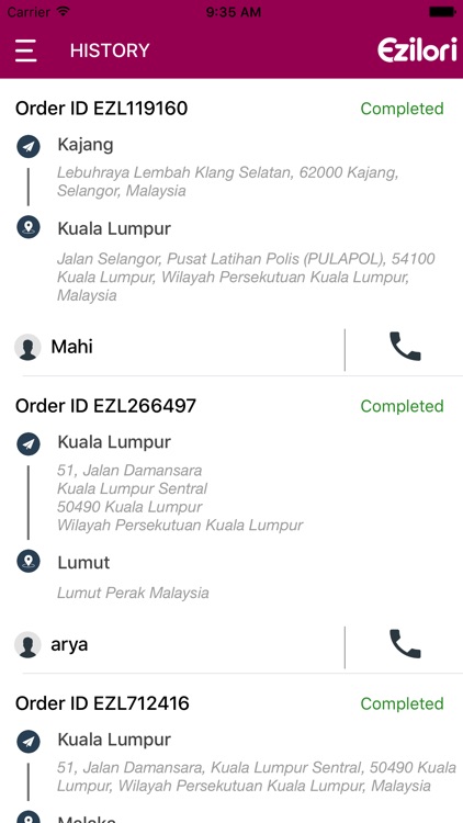 EZILORI DRIVER APP screenshot-3