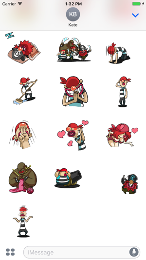 Pirate Red Beard Animated Sticker Pack(圖3)-速報App