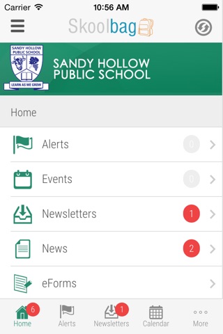 Sandy Hollow Public School - Skoolbag screenshot 2