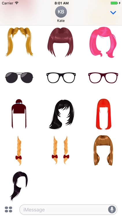 Animated Women Hair Style Stickers screenshot-3