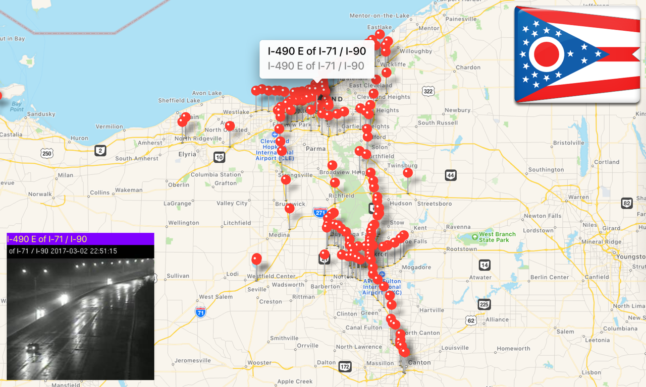 Ohio Cincinnati Cleveland Traffic Cameras - Travel & Transit & NOAA