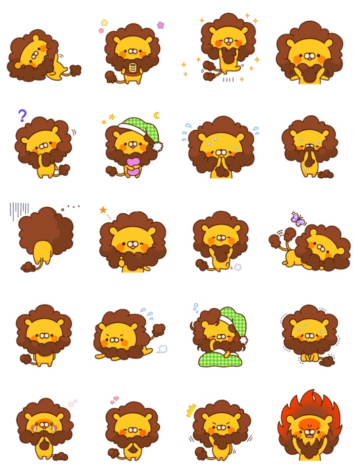 Cute Lion Stickers