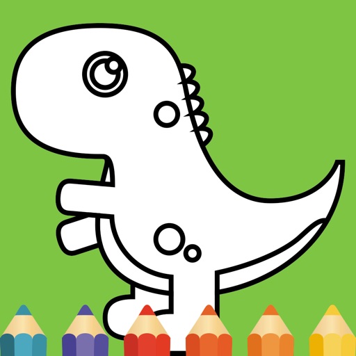 Dinosaurs coloring pages for kids Icon