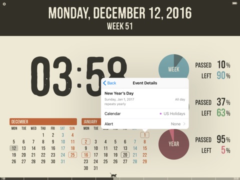 Desk Clock Calendar screenshot 2