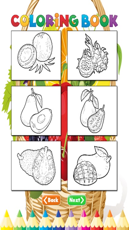 Mixed Fruit Coloring Book - Activities for Kid screenshot-3