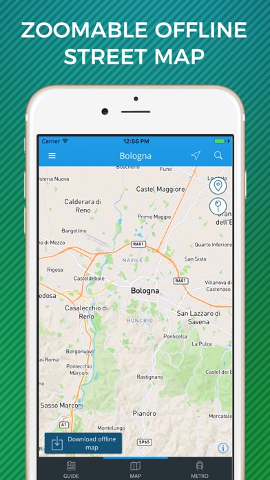 Bologna Travel Guide with Offline Street Map screenshot 3