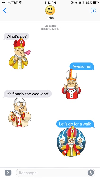 The Pope from Rome Stickers