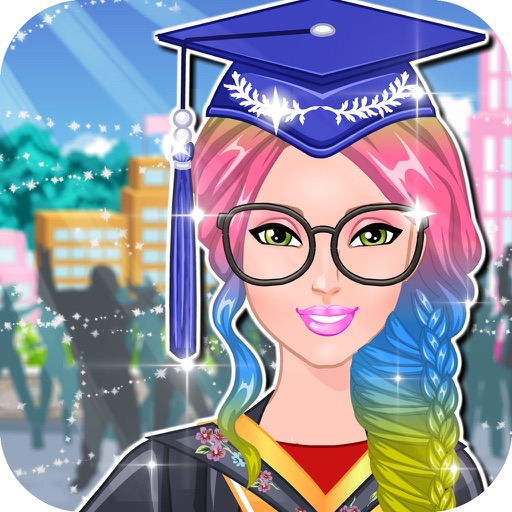 Girl graduation hair - games for kids icon
