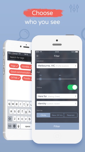 Click: Lesbian Dating, Chat & Meet Her, Queer, Gay(圖3)-速報App