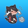 Aoji The Black Cutie Cat Girl Stickers 7