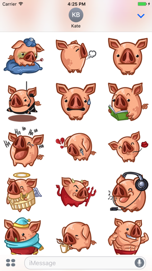 Mr Piggy - Cute pig stickers for iMessage(圖2)-速報App