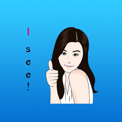 Heather The Sexy Girl English Stickers iOS App