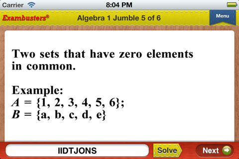 NY Regents Integrated Algebra Cards Exambusters screenshot 4