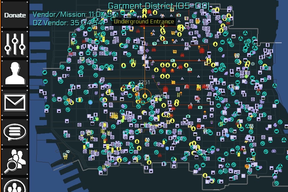 Division 2 интерактивная карта