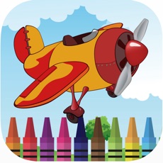 Activities of Sky plane rolling coloring book games for kids