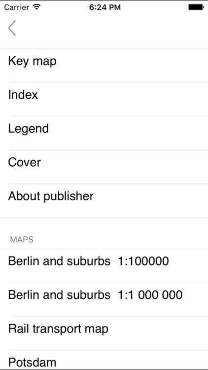 Berlin and Potsdam. Road and tourist map