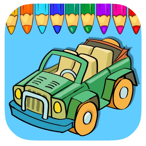 Vehicle Coloring Page Games For Kids Edition iOS App