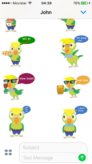 BillyStickers - Animated Parrot Fun Stic