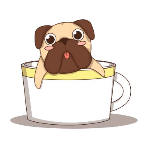 Cute Bulldog sticker icon