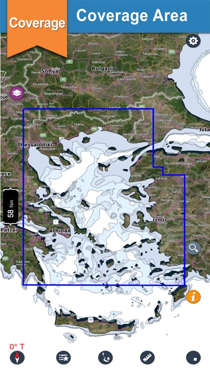 Aegean Sea North offline nautical fishing charts
