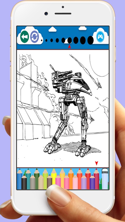 Robot Iron for Coloring Book Games