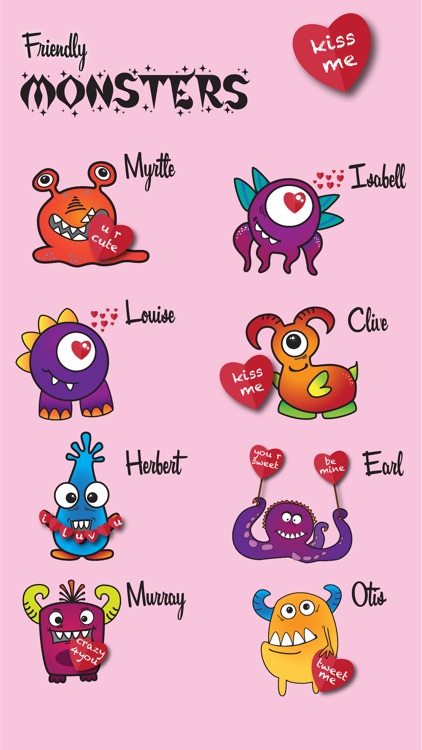 Friendly Monsters Valentines