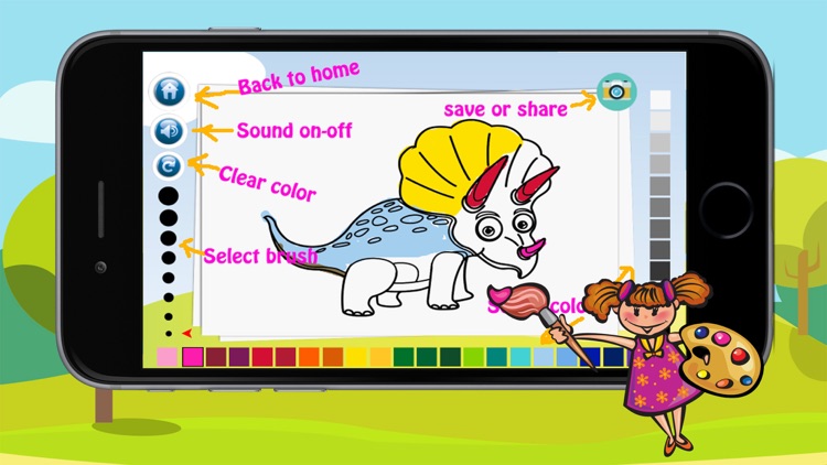 Dinosaur Park Coloring Book Kids Game screenshot-4