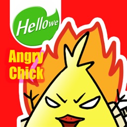 Hellowe Stickers: Angry Chick
