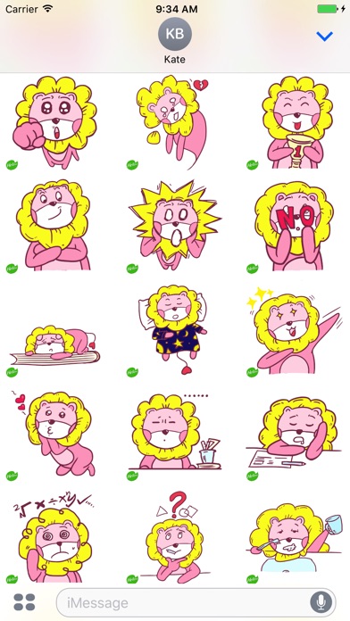 Hellowe Stickers: Pink Lionのスクリーンショット3 Hellowe Stickers: Pink Lionのスクリーンショット3