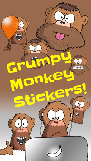 Grumpy Monkey Stickers