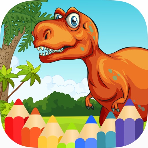 Dino Park Coloring Jurassic Dinosaur World Icon