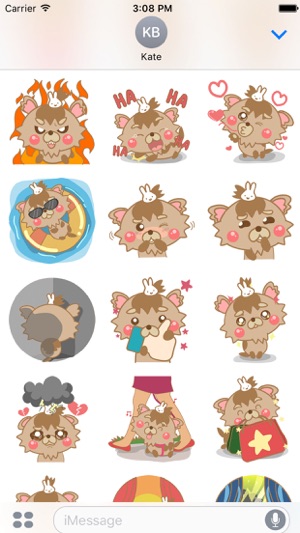 Yorkshire Terrier Puppy for iMessage Sticker(圖2)-速報App