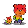 Lovely Rainbow Bear Sticker