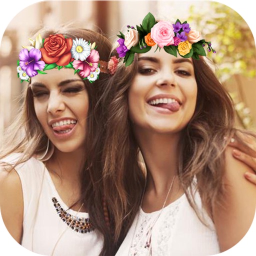 Flower Filters Crown for Snapchat - Collage Photo