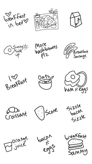 Breakfast sticker food drink stickers for iMessage(圖3)-速報App