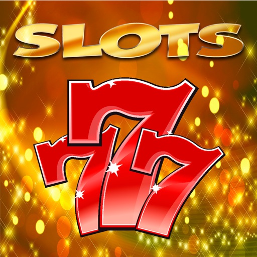 Red 777 Vegas Slots Machine Game Icon