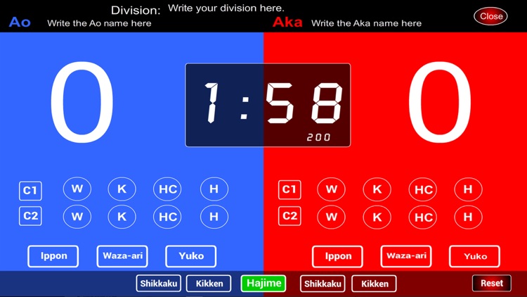 Karate Scoreboard Kumite
