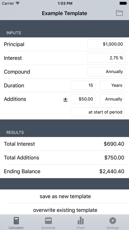 Cic - Compound Interest Calculator