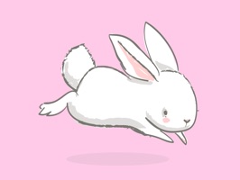 Add extra fun to your messages with these adorable puffy little bunnies