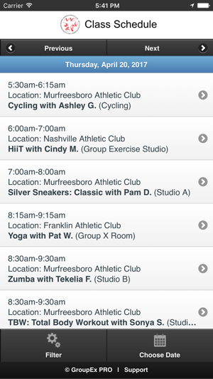 Athletic Clubs of Tennessee Group Fitness Schedule(圖1)-速報App