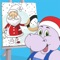 Funny christmas coloring for the youngest children, who still can not choose the color or draw, but want to see the bright colors and enjoy interesting pictures