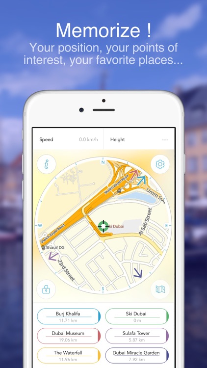 Dubai : Offline Map compass