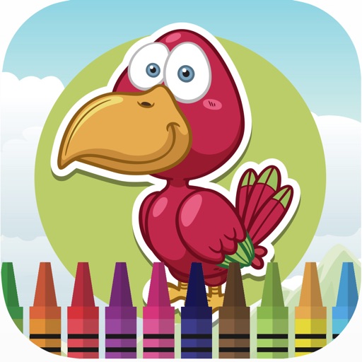 Small birds coloring book for kids games