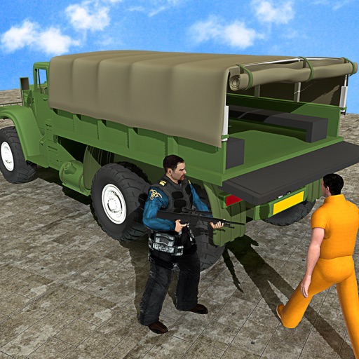 Army Militia Convoy Truck Prisoners Transport 3D Icon